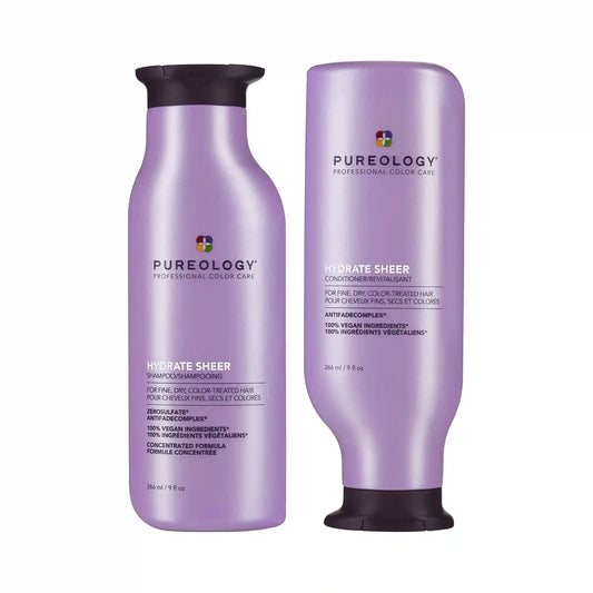 Hydrate Sheer Shampoo and Conditioner Duo: Silicone-Free Lightweight Moisturizer for Fine Hair
