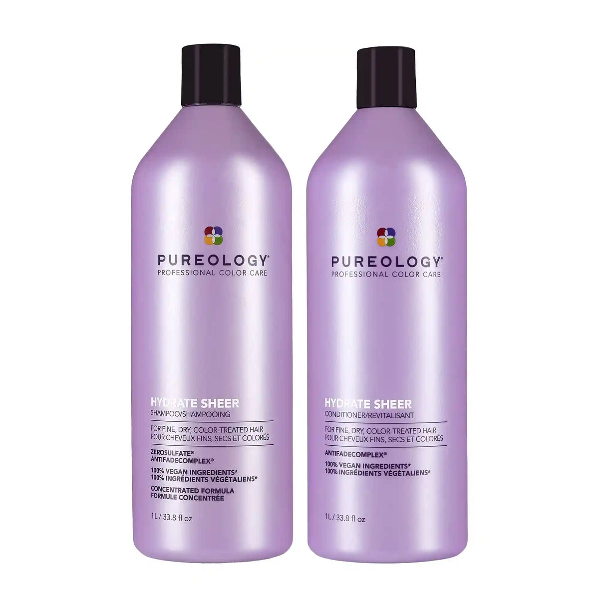 Hydrate Sheer Shampoo and Conditioner Duo: Silicone-Free Lightweight Moisturizer for Fine Hair