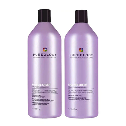Hydrate Sheer Shampoo and Conditioner Duo: Silicone-Free Lightweight Moisturizer for Fine Hair