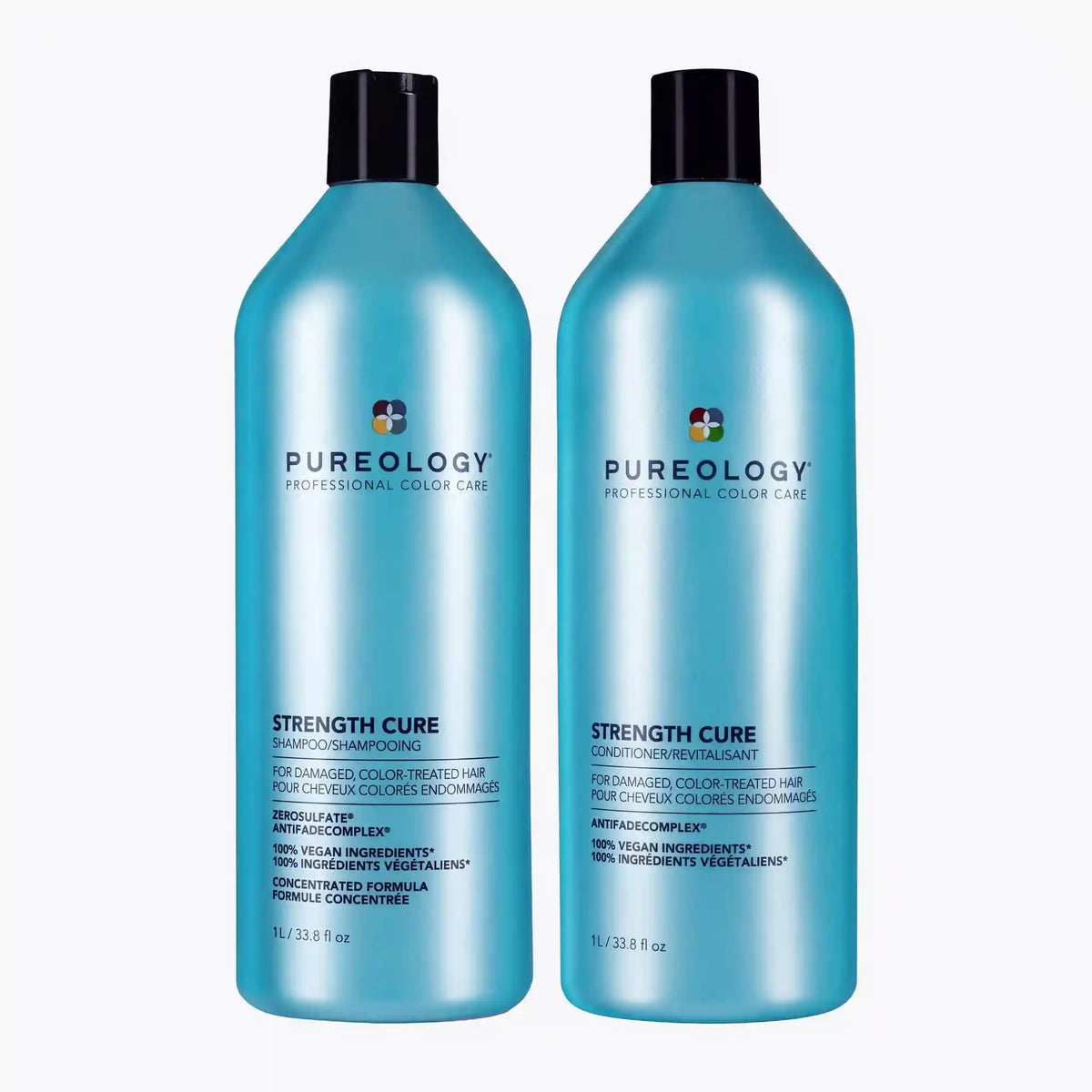 Strength Cure Shampoo and Conditioner Duo: Sulfate-Free Repairing Set for Damaged Hair